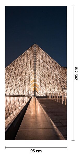 Fototapeta na dveře - Louvre v noci (95x205cm)