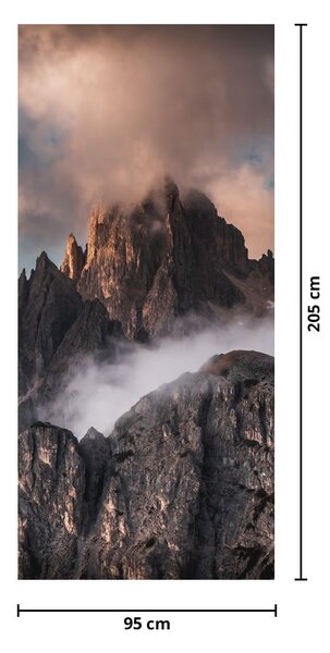 Fototapeta na dveře - Italské Dolomity schované v mlze (95x205cm)