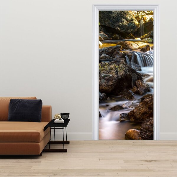 Fototapeta na dveře - Kamenitý potok (95x205cm)