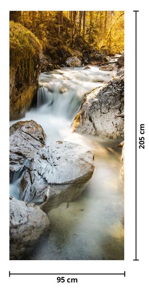 Fototapeta na dveře - Lesní potok (95x205cm)