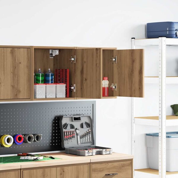 Garážové nástěnné skříně 2 ks dub artisan kompozitní dřevo