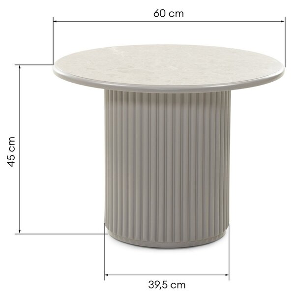 Nova Nook Světle šedý konferenční stolek Asti 60 cm