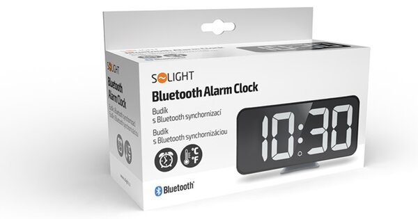 Solight digitální hodiny s bluetooth synchronizací CA08B-B