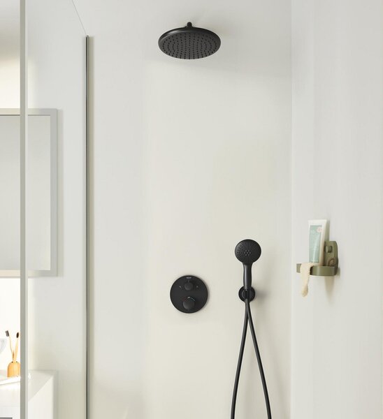Grohe Vitalio Start sprchová sada pod omítku s termostatem s dešťovou sprchou černá 348832430