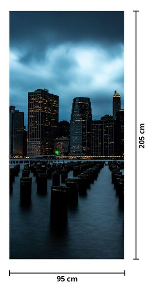 Fototapeta na dveře - Pohled na mrakodrapy New Yorku (95x205cm)