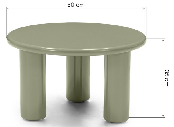 Nova Nook Zelený konferenční stolek Lecrel 60 cm