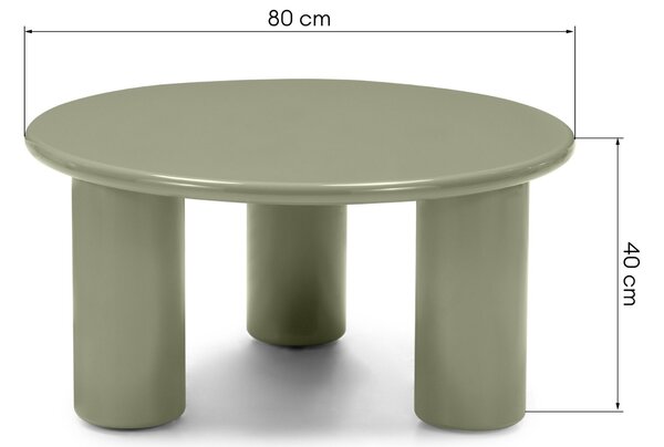 Nova Nook Zelený konferenční stolek Lecrel 80 cm