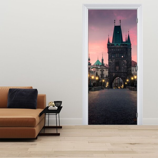Fototapeta na dveře - Na Karlově mostě (95x205cm)