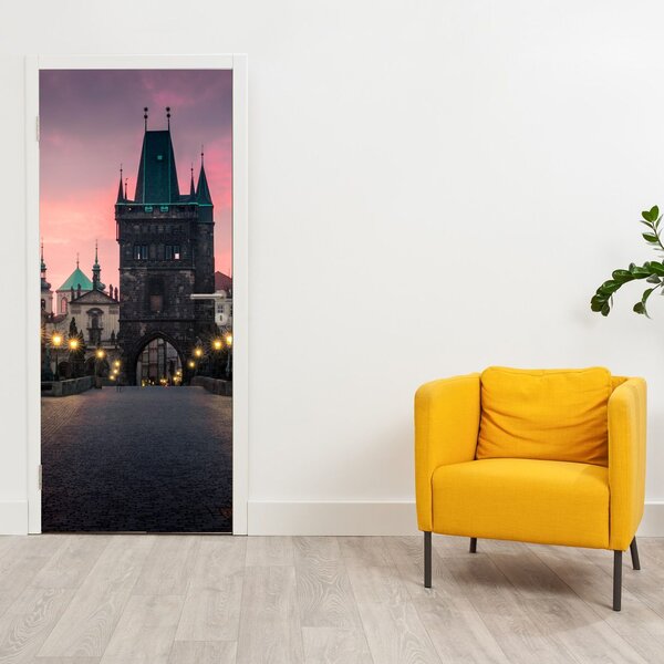 Fototapeta na dveře - Na Karlově mostě (95x205cm)