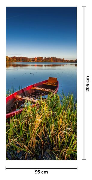 Fototapeta na dveře - Červená pramice (95x205cm)