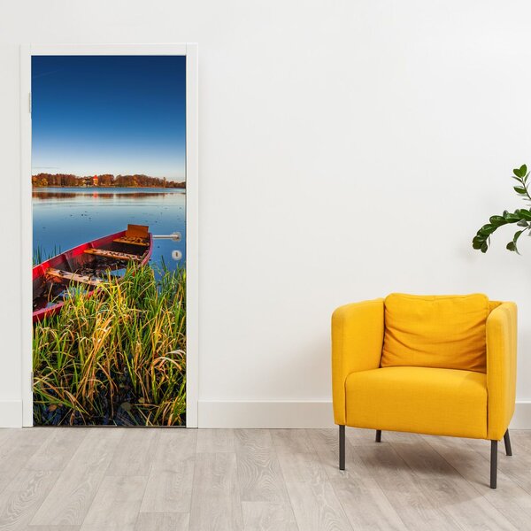Fototapeta na dveře - Červená pramice (95x205cm)