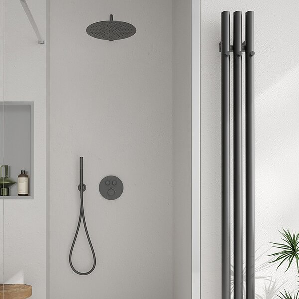 Oltens Stang koupelnový radiátor designově 150x15 cm grafitová 55019400