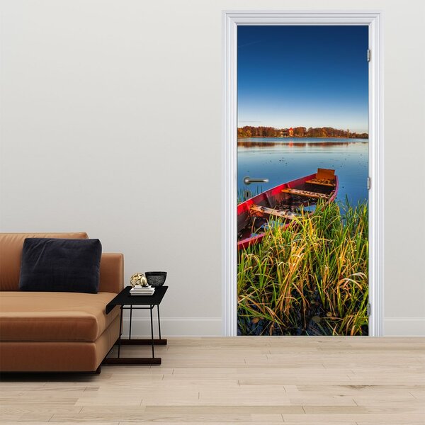 Fototapeta na dveře - Červená pramice (95x205cm)