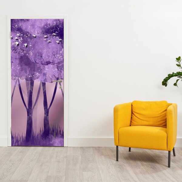 Fototapeta na dveře - Jeleni v magickém lese (95x205cm)