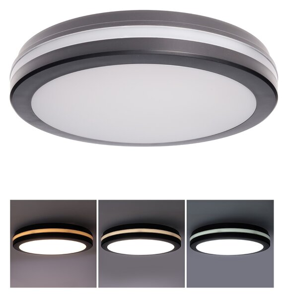 Solight LED osvětlení Gari, 26W, 2340lm, 3CCT, IP65, 30cm, černá WO820-B