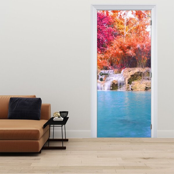 Fototapeta na dveře - Tyrkysová laguna (95x205cm)