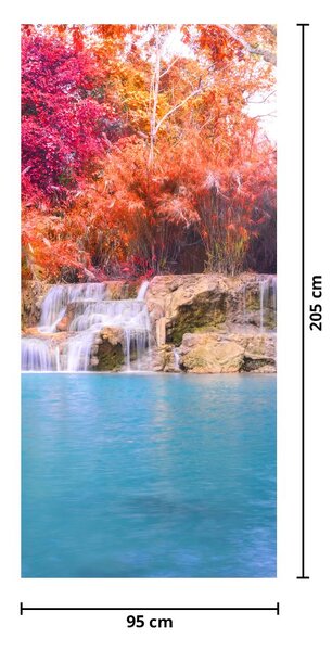 Fototapeta na dveře - Tyrkysová laguna (95x205cm)