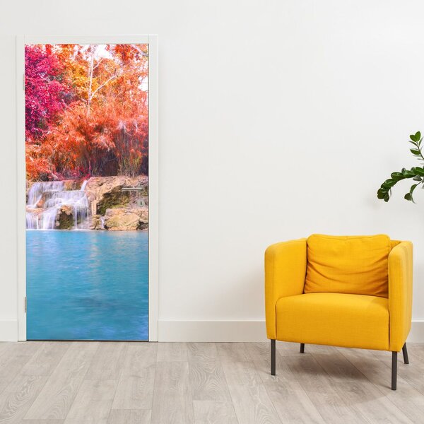 Fototapeta na dveře - Tyrkysová laguna (95x205cm)
