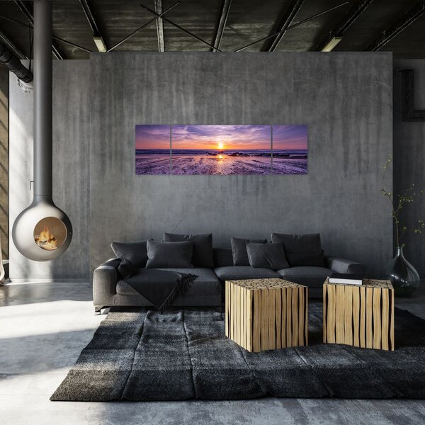 Obraz pláže - západ slunce (170x50 cm)