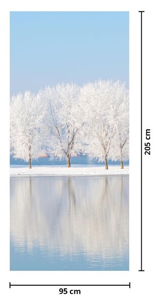 Fototapeta na dveře - Zimní krajina (95x205cm)