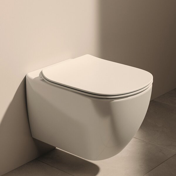 Ideal Standard Tesi wc mísa se sedátkem s pomalým sklápěním závěsná bez splachovacího kruhu bílá lesk T354601