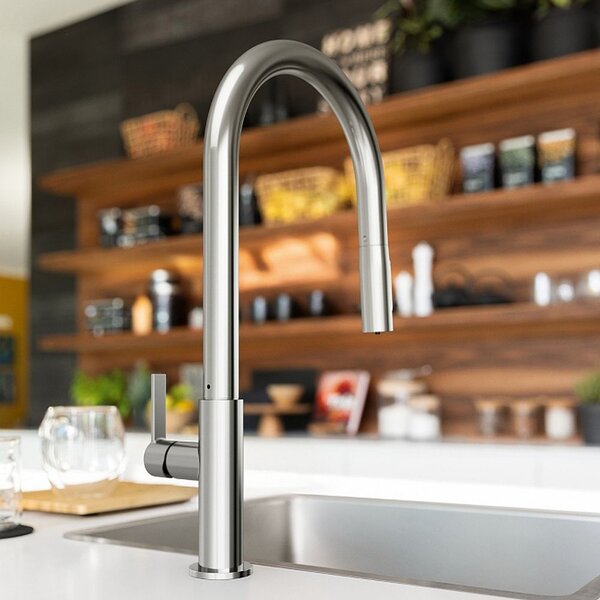 Franke Maris Slim Clear Water J Pull-Out kuchyňská baterie stojící chrom 120.0730.870