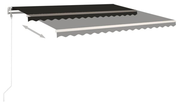Automatická zatahovací markýza 450 x 350 cm antracitová