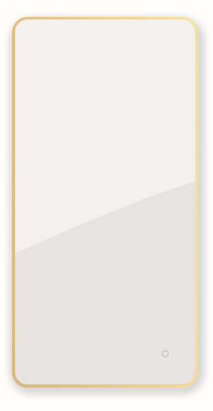Oltens Nordlis zrcadlo 60x120 cm obdélníkový s osvětlením s vyhřívací podložkou zlatá 64121810