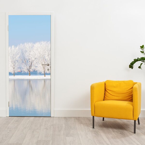 Fototapeta na dveře - Zimní krajina (95x205cm)