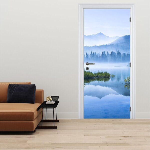 Fototapeta na dveře - Horské jezero (95x205cm)