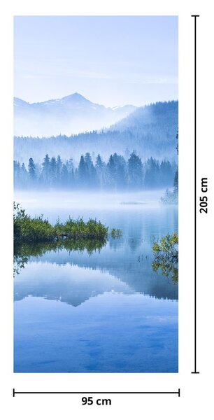 Fototapeta na dveře - Horské jezero (95x205cm)