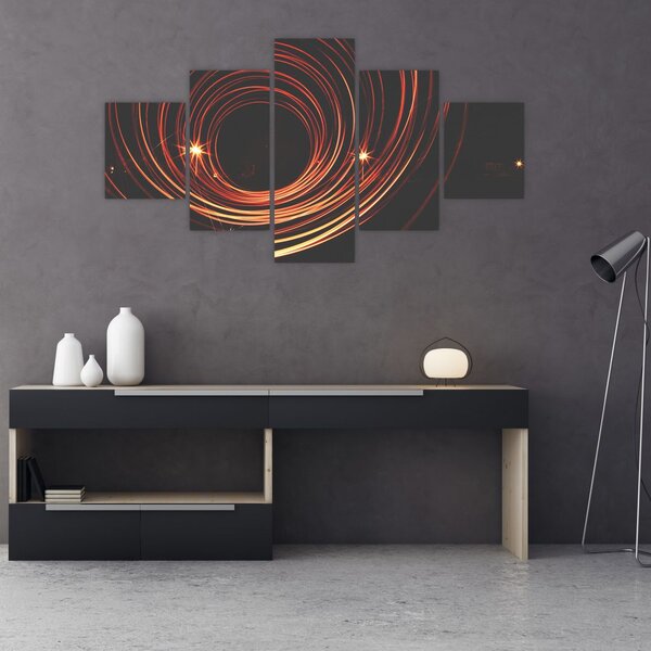 Obraz abstraktních linek (125x70 cm)