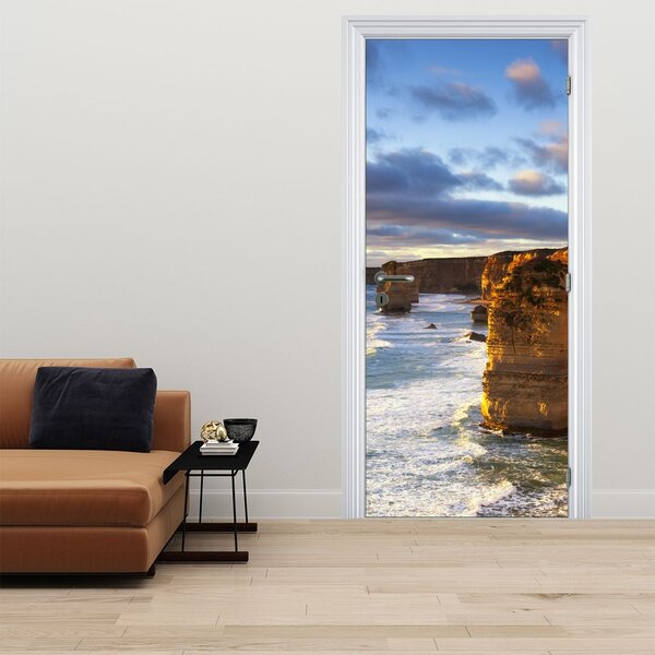 Fototapeta na dveře - Mořské útesy (95x205cm)