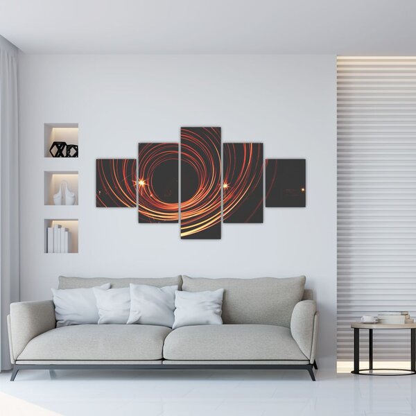 Obraz abstraktních linek (125x70 cm)