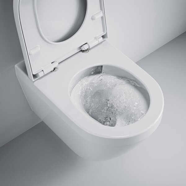Grohe Euro Ceramic wc mísa se sedátkem s pomalým sklápěním závěsná bez splachovacího kruhu s vírovým splachováním bílá lesk 102510SH00
