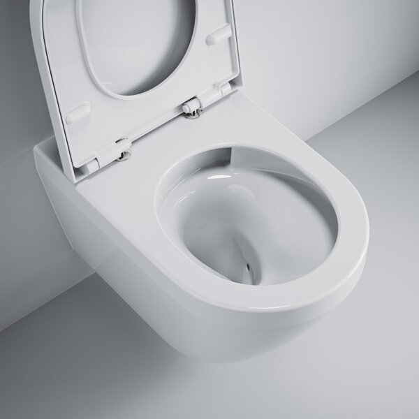 Grohe Euro Ceramic wc mísa se sedátkem s pomalým sklápěním závěsná bez splachovacího kruhu s vírovým splachováním bílá lesk 102510SH00