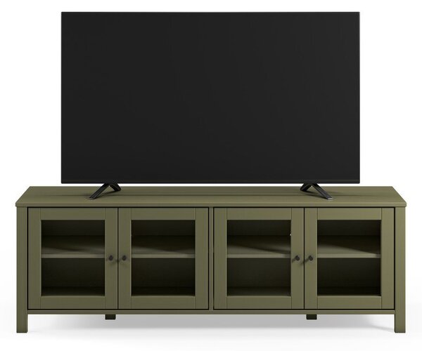 Zelený TV stolek z borovicového dřeva 150x50x40 cm Alessandra – Marckeric