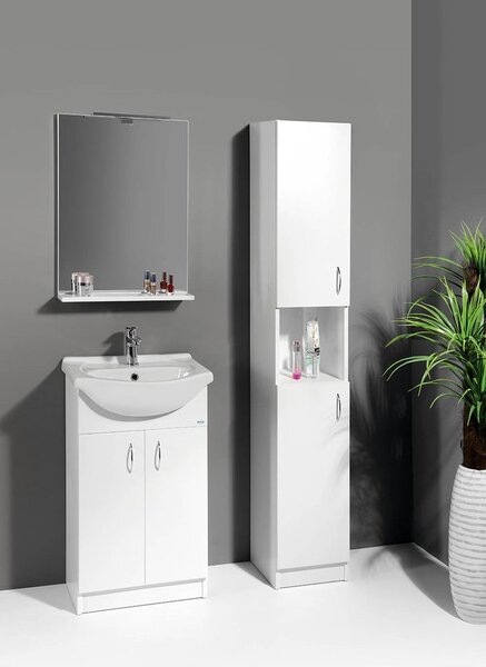 Aqualine Aqualine, SIMPLEX ECO skříňka za pračku 63x25x190cm, bílá, SIME715