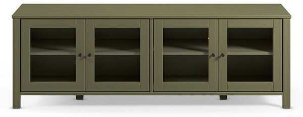Zelený TV stolek z borovicového dřeva 150x50x40 cm Alessandra – Marckeric
