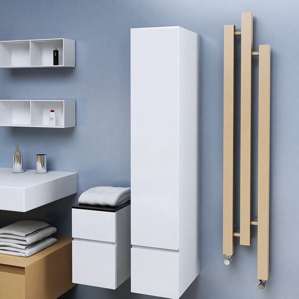 Imers Cubic koupelnový radiátor designově 136x23 cm bílá G00523013602
