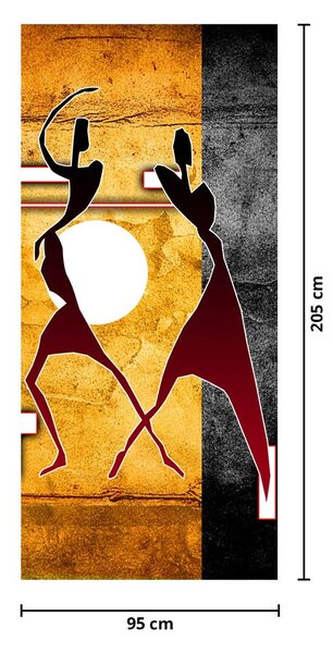 Fototapeta na dveře - Starověká malba (95x205cm)