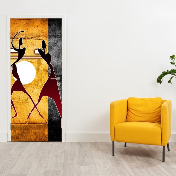 Fototapeta na dveře - Starověká malba (95x205cm)