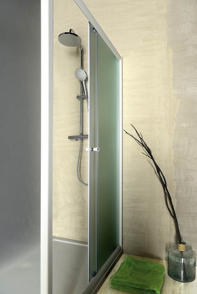 Aqualine Aqualine, AMADEO obdélníková sprchová zástěna 1100x800mm L/P varianta, sklo Brick, BTS110BTP80