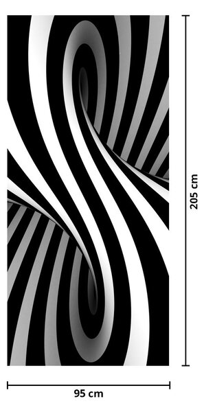 Fototapeta na dveře - Abstrakce se zebrovými pruhy (95x205cm)