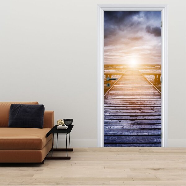 Fototapeta na dveře - Molo se sluncem (95x205cm)