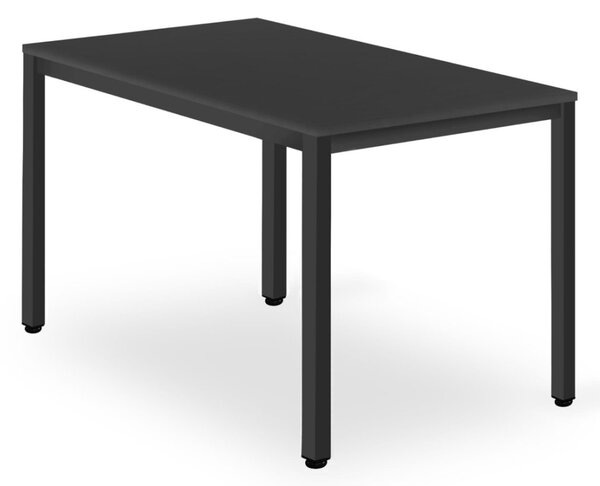 Stůl TESSA 120 cm x 60 cm - černý / černé nohy