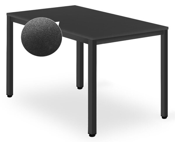 Stůl TESSA 120 cm x 60 cm - černý / černé nohy