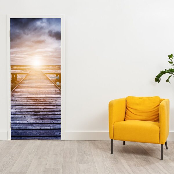 Fototapeta na dveře - Molo se sluncem (95x205cm)