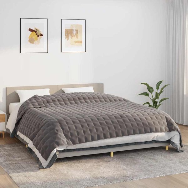 Zátěžová deka šedá 220 x 260 cm 11 kg textil