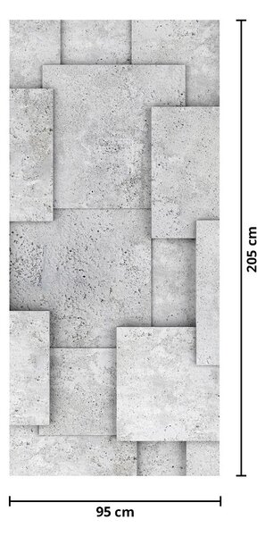 Fototapeta na dveře - Abstrakce betonových kachliček (95x205cm)